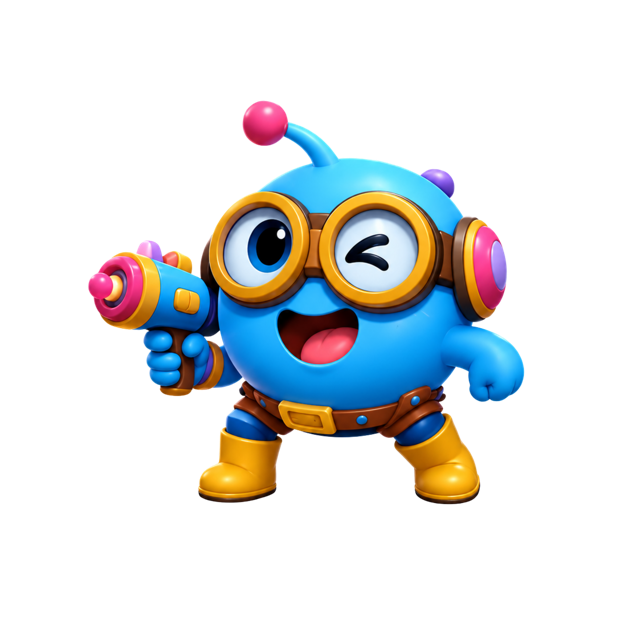 Pewi — the Pui-Pew Games mascot